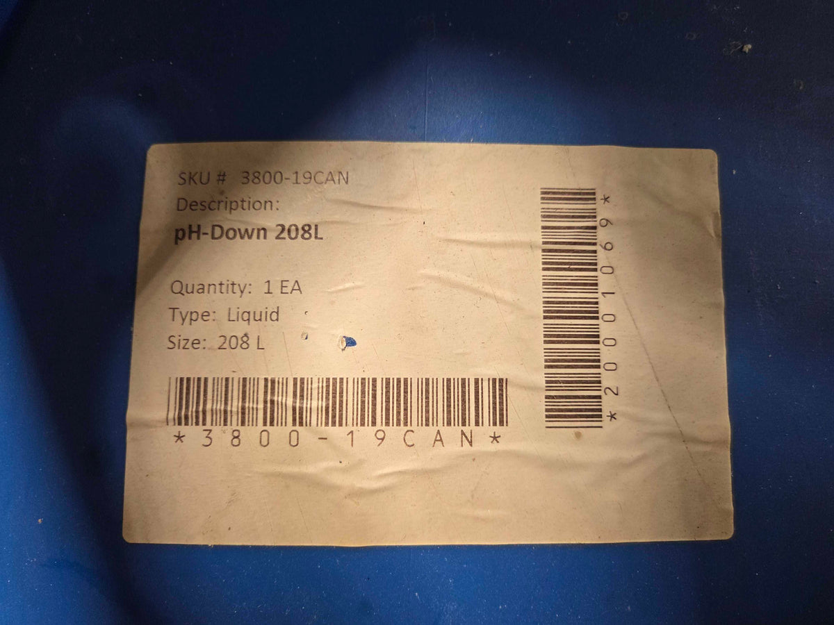 pH Down - 208 Litre Barrel