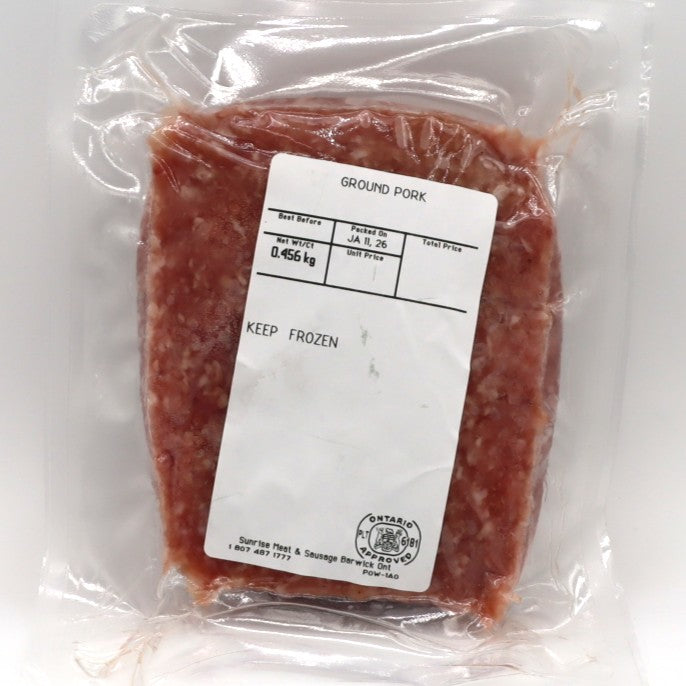 Pork - Ground - Sunrise Meats - Front - Sunrise Meat & Sausage - AgriTech North