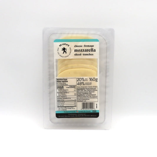 Cheese - Mozzarella - Sliced - De Luca's Specialty Foods - AgriTech North