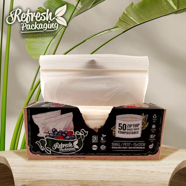 Compostable Zip - Top Bags - Refresh Packaging - AgriTech North