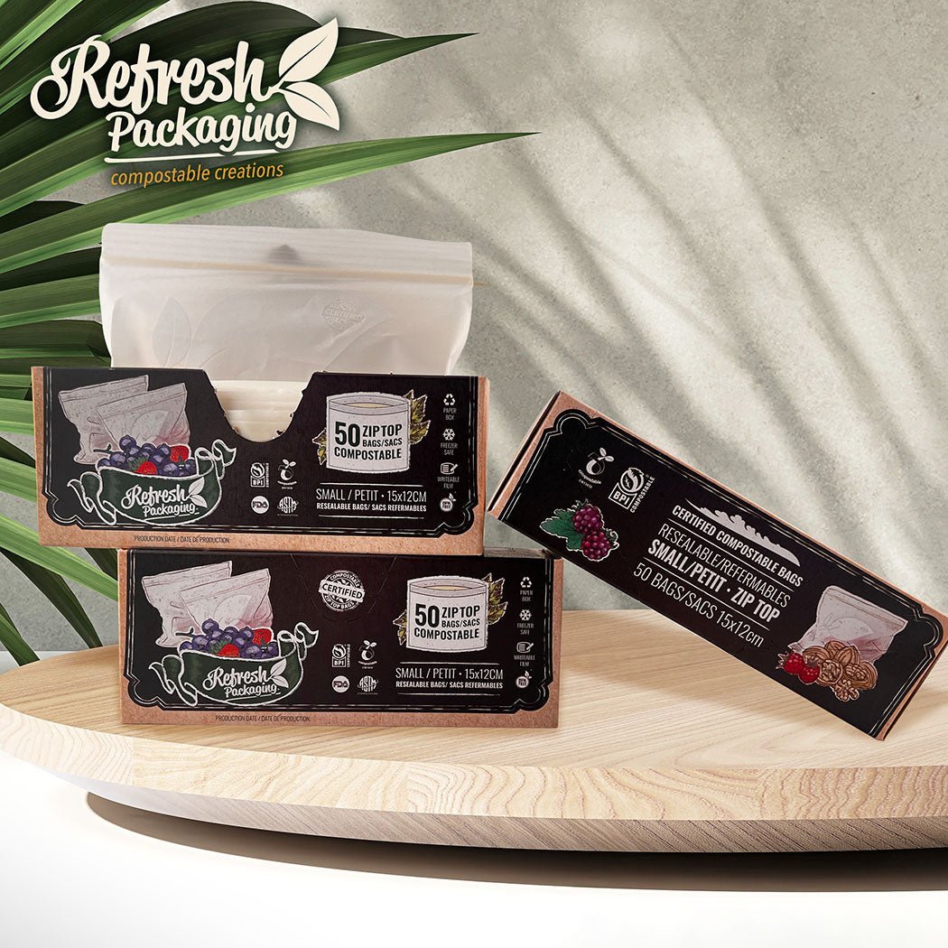 Compostable Zip - Top Bags - Refresh Packaging - AgriTech North