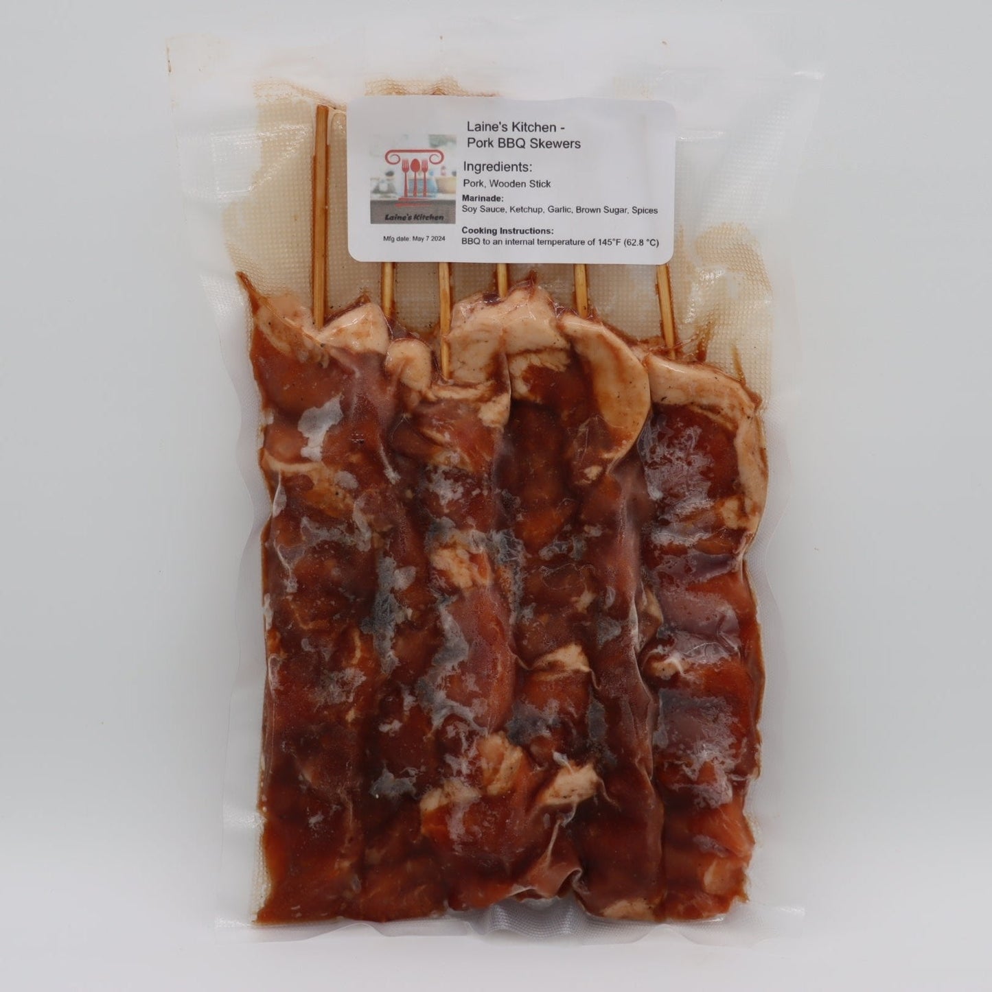 Pork BBQ Skewers (6 pack) - Laine’s Kitchen - AgriTech North