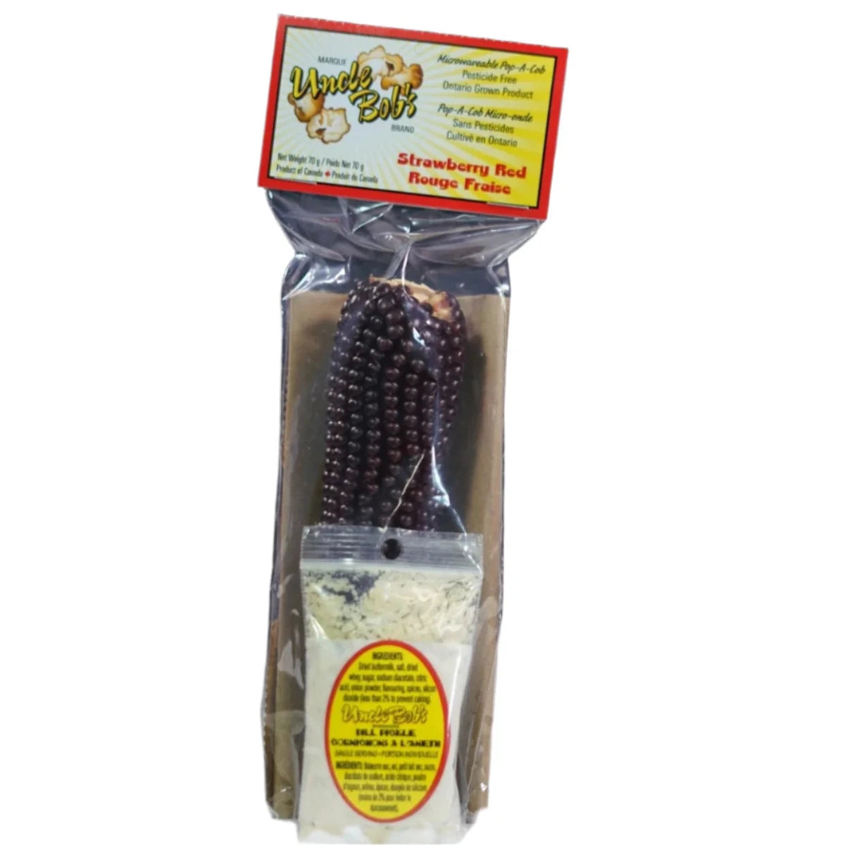 Strawberry Red Pop - a - Cob with Dill Pickle Seasoning | Uncle Bob's