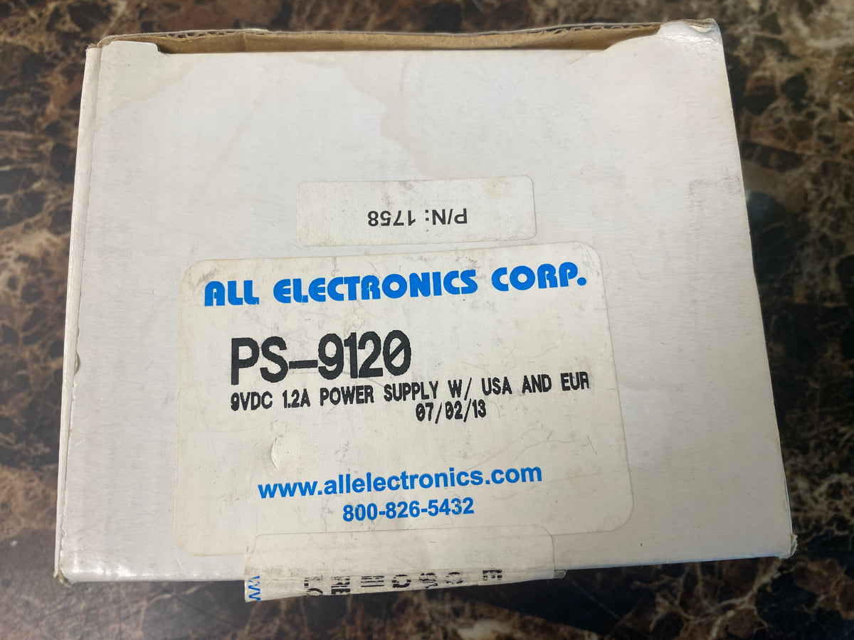 9VDC 1.2A Power Supply W/ USA and EUR