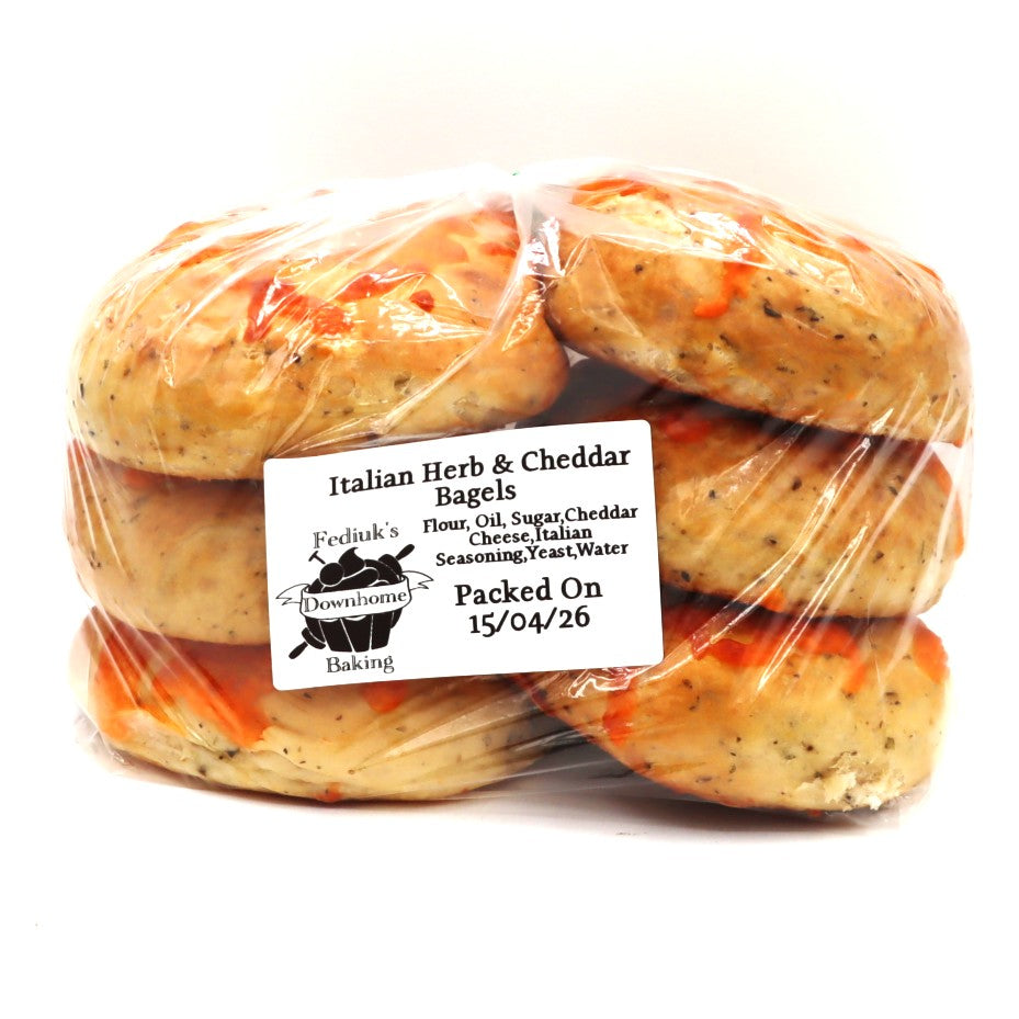 Bagels - Italian Herb and Cheddar - 6 pack