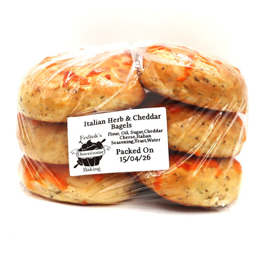 Bagels - Italian Herb and Cheddar - 6 pack