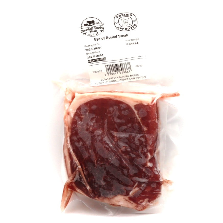 Angus Beef - Eye of Round Steak - Rocking K Ranch - Cloverbelt