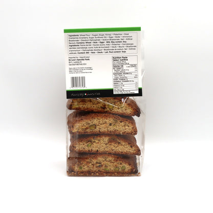 Biscotti - Pistachio Cranberry - Back - De Luca's Specialty Foods - AgriTech North
