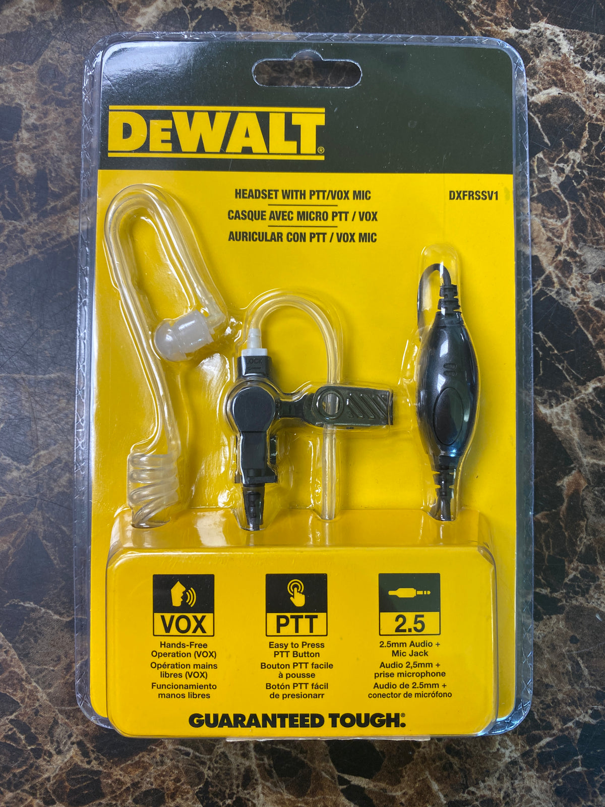 DeWALT Headset with PTT/VOX MIC
