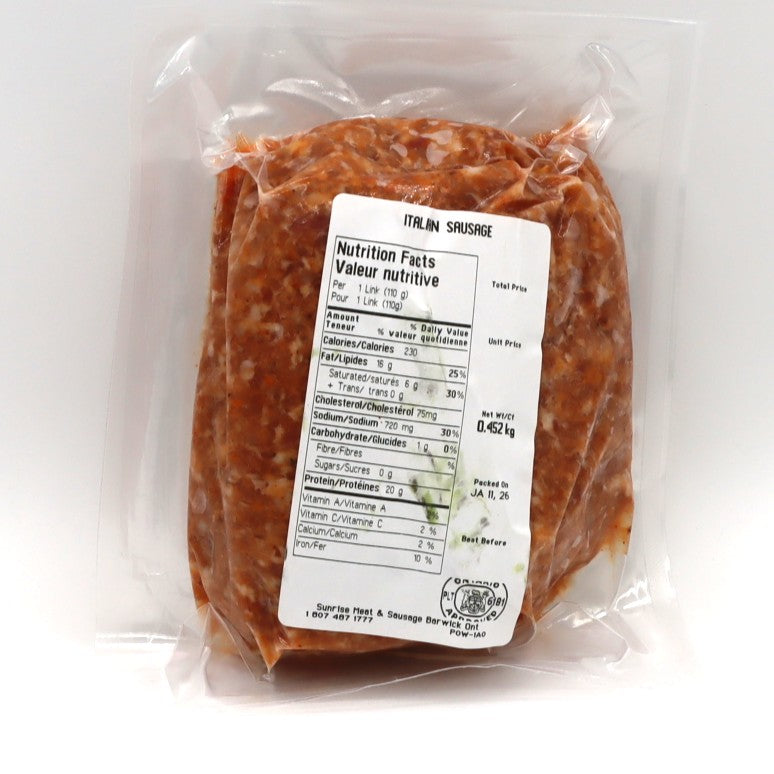 Pork - Ground Italian - Sunrise Meats - Back - Sunrise Meat & Sausage - AgriTech North