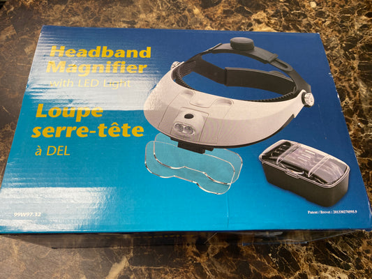 Headband Magnifier with LED Light