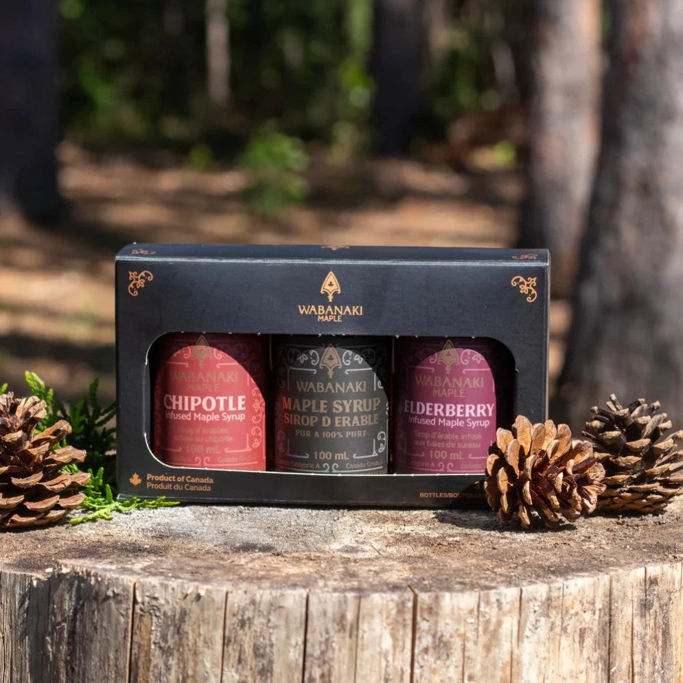 Maple Syrup - Gift Box - Heritage Collection by Wabanaki Maple — Condiments — Wabanaki Maple Syrup Trio – Elderberry, Trad...