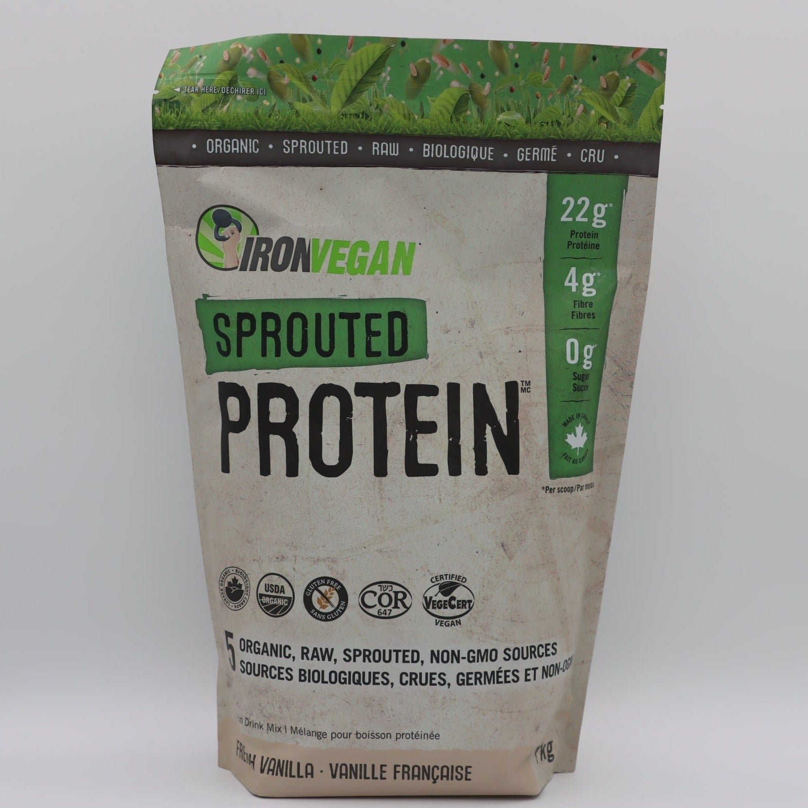 Iron Vegan Sprouted Protein Drink Mix