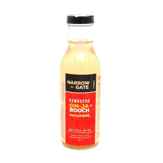 Kombucha - Gin-ja Booch - Narrow Gate — Beverage — Narrow Gate Kombucha – Gin-ja Booch (355ml) Enjoy a bold, invigorating ...