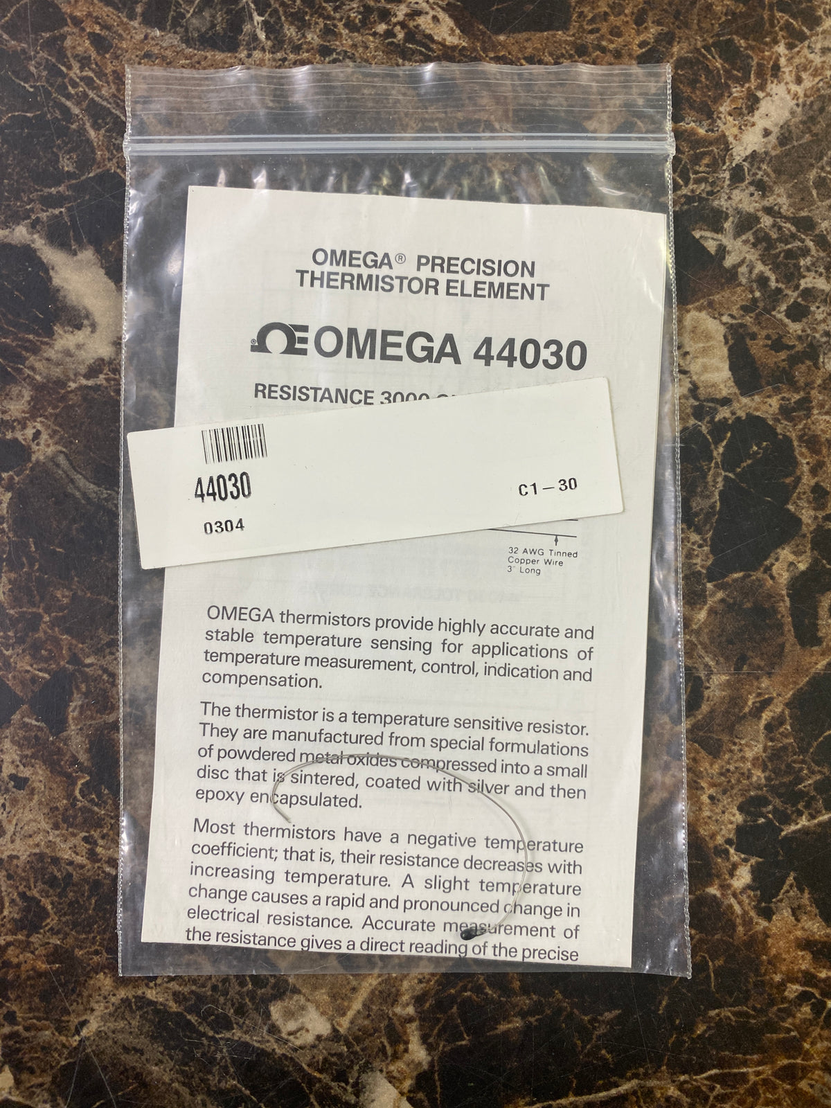 Omega Precision Thermistor Element 44030