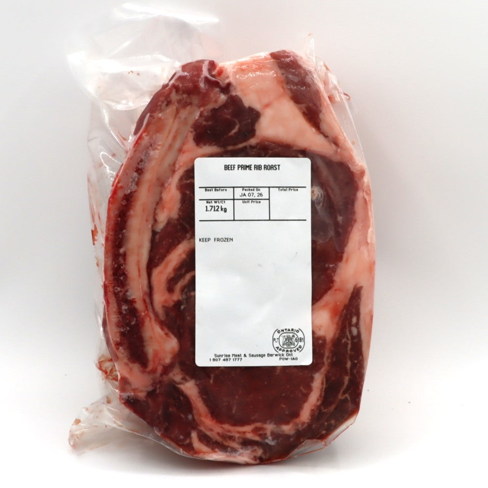 Beef - Roast - Prime Rib - Sunrise Meats - Front - Sunrise Meat & Sausage - AgriTech North