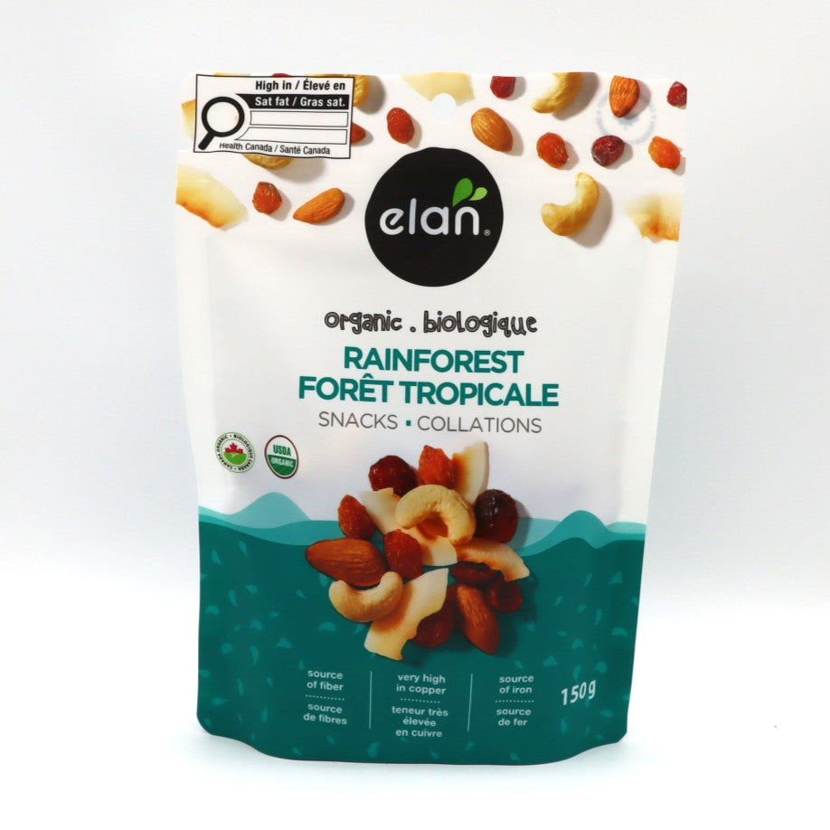 Rainforest - Snack - Mix by Elan — Snacks — Elan – Organic Rainforest Snacks (150g) Enjoy a naturally sweet, energy-boosting