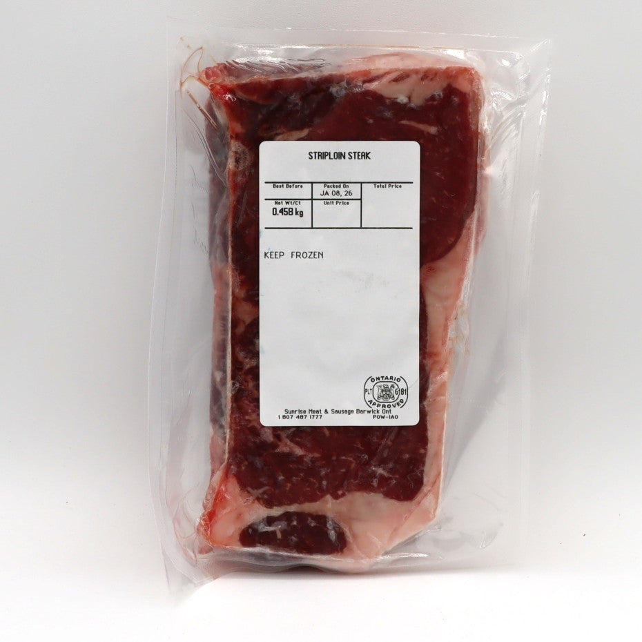 Beef - Steak - Striploin - Sunrise Meats - Front - Sunrise Meat & Sausage - AgriTech North