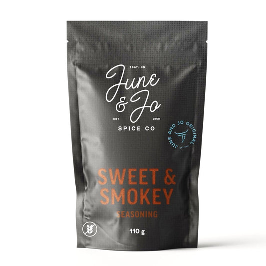 Sweet & Smokey Seasoning (110g Gluten Free) by June & Jo Spice Co — Spices — Grilling, smoking, frying or baking, this sea...