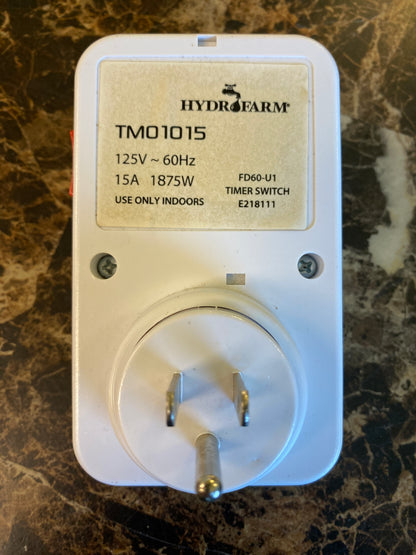 Autopilot Analog Grounded Timer, 1875W, 15A, 15 Minute On/Off, 24 Hour (USED)