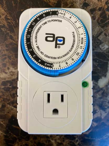Autopilot Analog Grounded Timer, 1875W, 15A, 15 Minute On/Off, 24 Hour (USED)