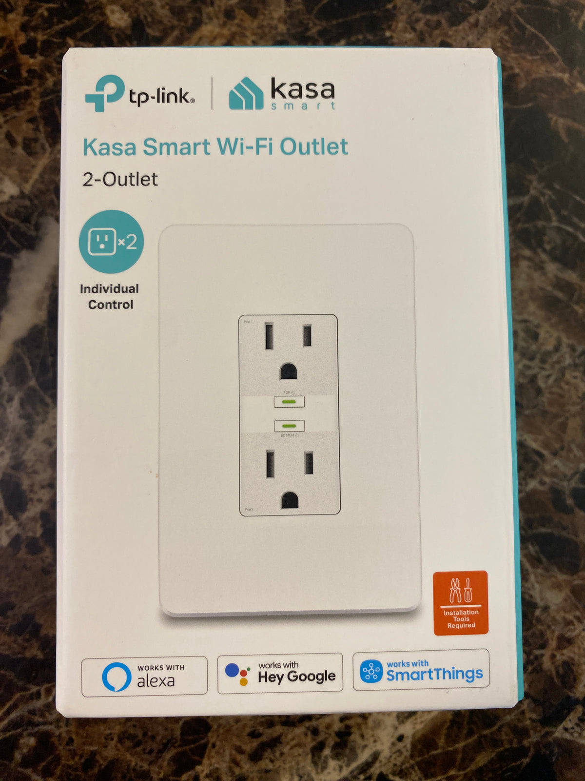 Kasa Smart Wi-Fi Outlet 2-Outlet