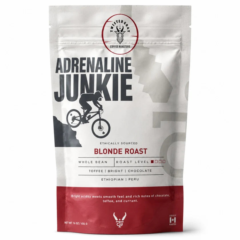 Adrenaline Junkie - Whole Bean Coffee - Blonde Roast - 1lb
