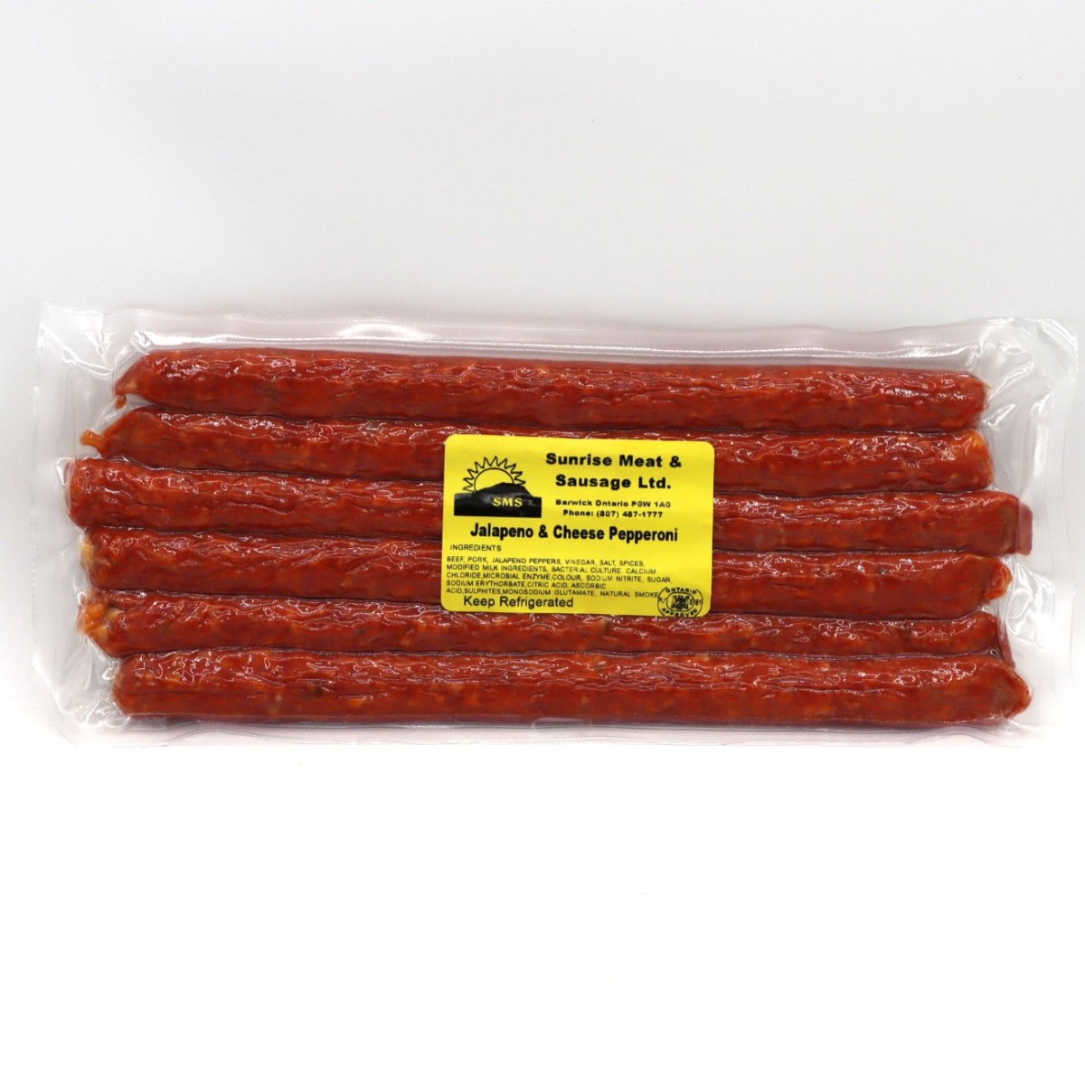 Beef/Pork - Pepperettes - Jalapeno & Cheese Peppernoi - Sunrise | Sunrise Meat & Sausage