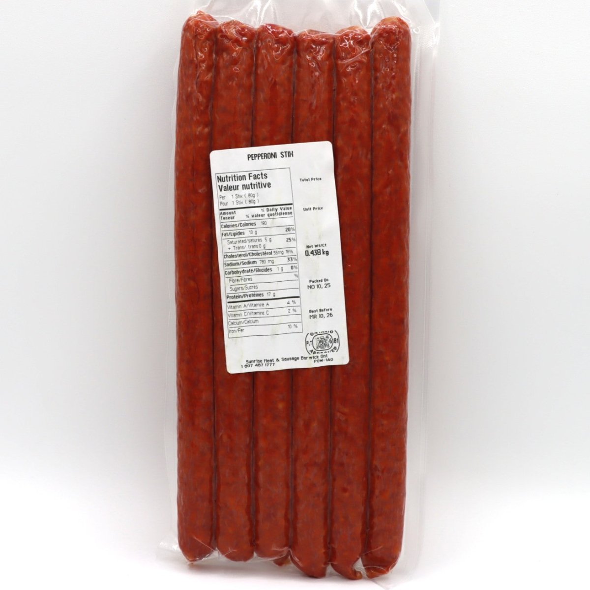 Beef/Pork - Pepperettes - Pepperoni Stix - Sunrise | Sunrise Meat & Sausage