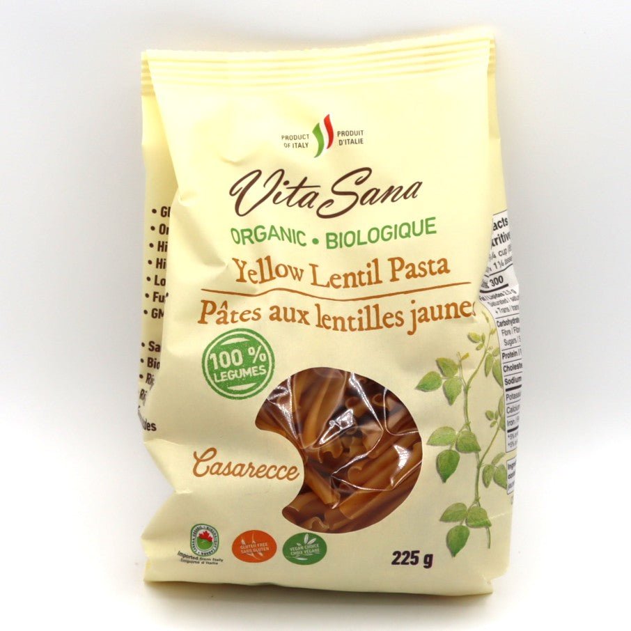 Casarecce - Yellow Lentil Pasta - Organic | Vita Sana