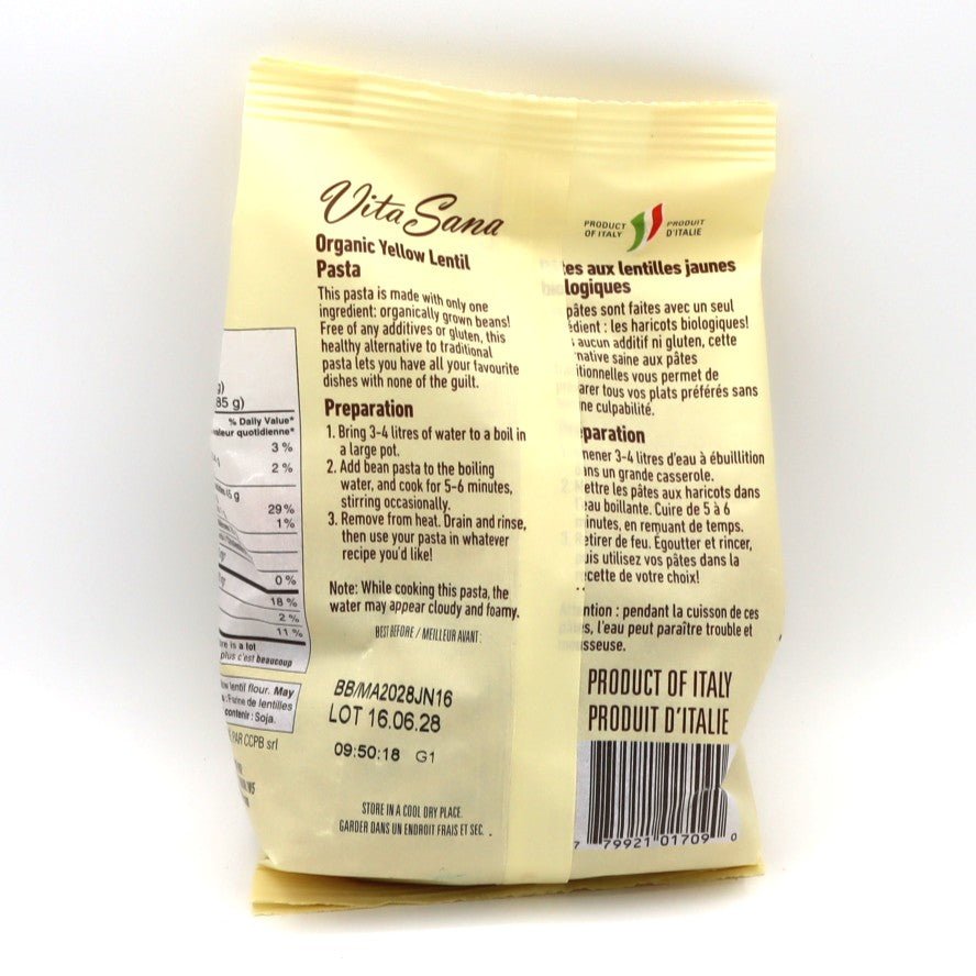 Casarecce - Yellow Lentil Pasta - Organic | Vita Sana