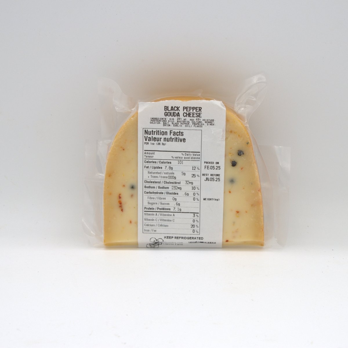 Cheese - Gouda - Black Pepper - Thunder Oak Cheese Farm | Thunder Oak Cheese Farm
