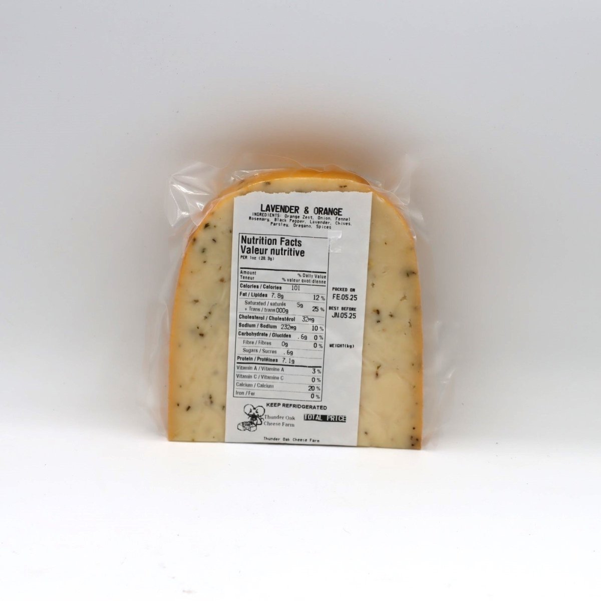 Cheese - Gouda - Lavender & Orange - Thunder Oak Cheese Farm | Thunder Oak Cheese Farm