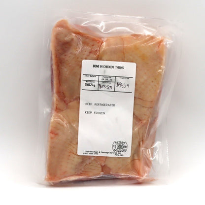 Chicken - Thigh - Bone In - 4pk - Sunrise | Sunrise Meat & Sausage