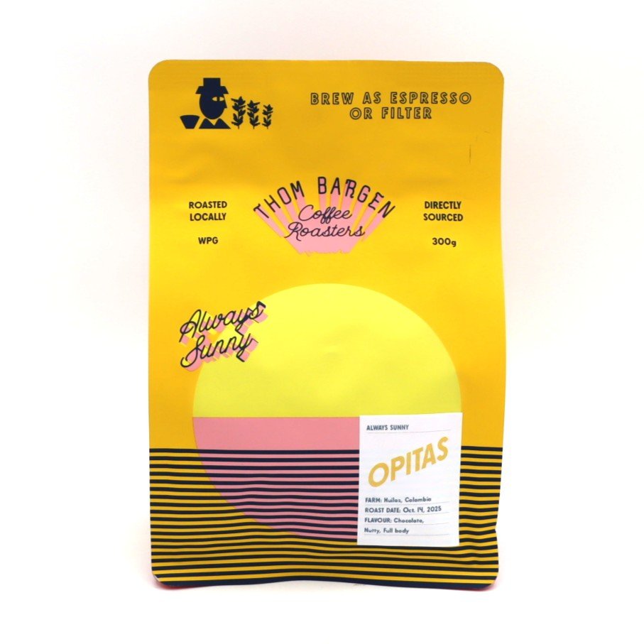 Coffee - Always Sunny - Opitas - Whole Bean - Espresso or Filter | Thom Bargen