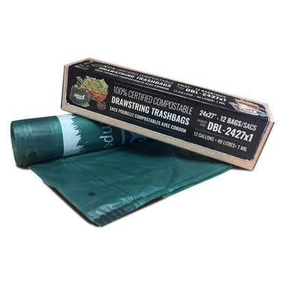 Compostable Drawstring Trash Bags - Refresh Packaging - AgriTech North