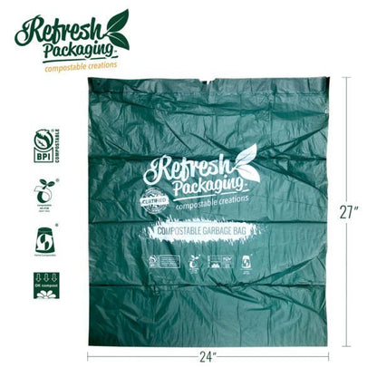 Compostable Drawstring Trash Bags - Refresh Packaging - AgriTech North