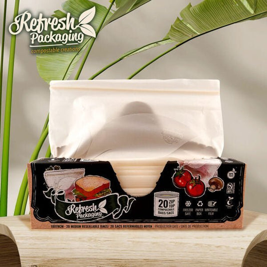 Compostable Zip - Top Bags - Refresh Packaging - AgriTech North