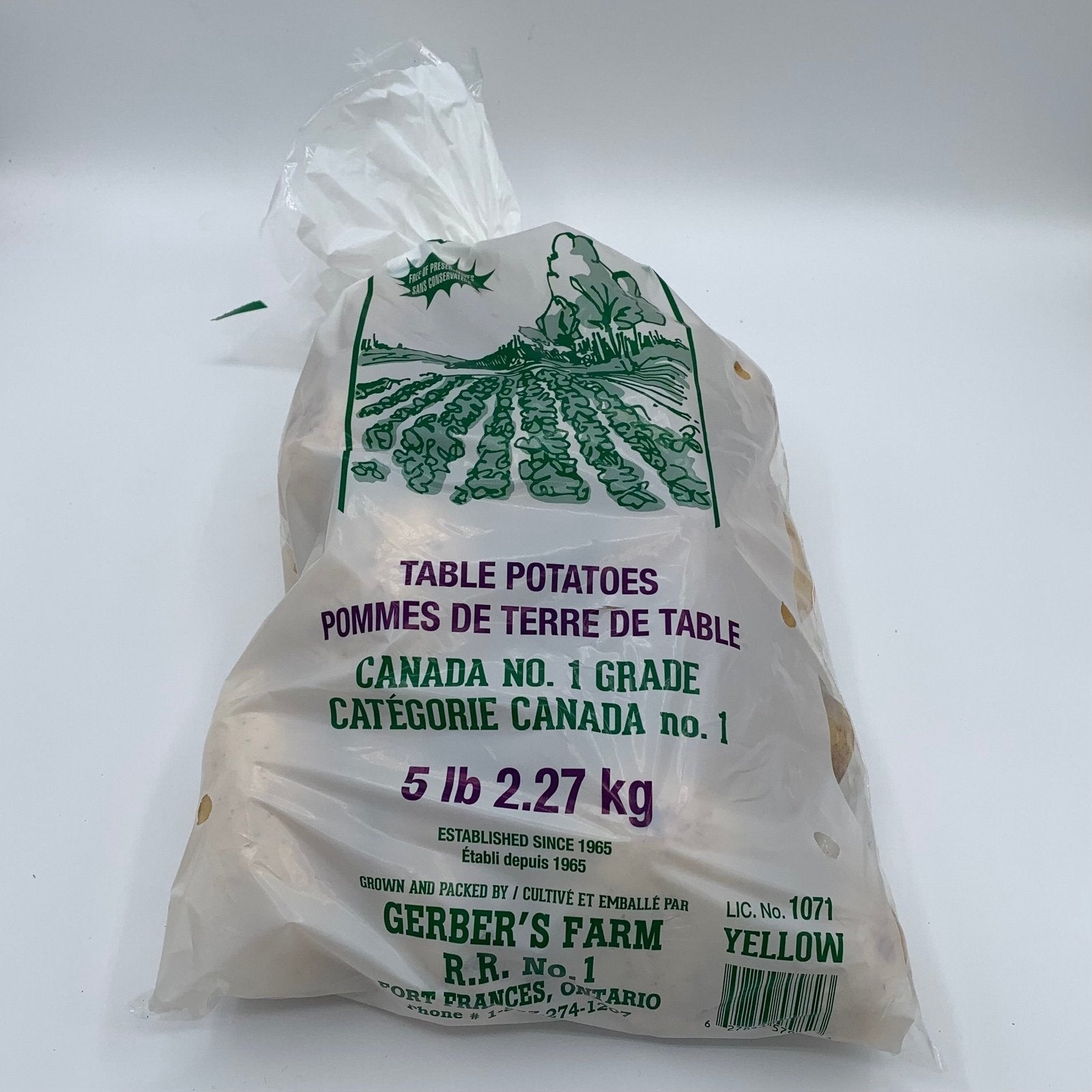 Farm Potatoes 5lb. bag - Gerber Farms - AgriTech North