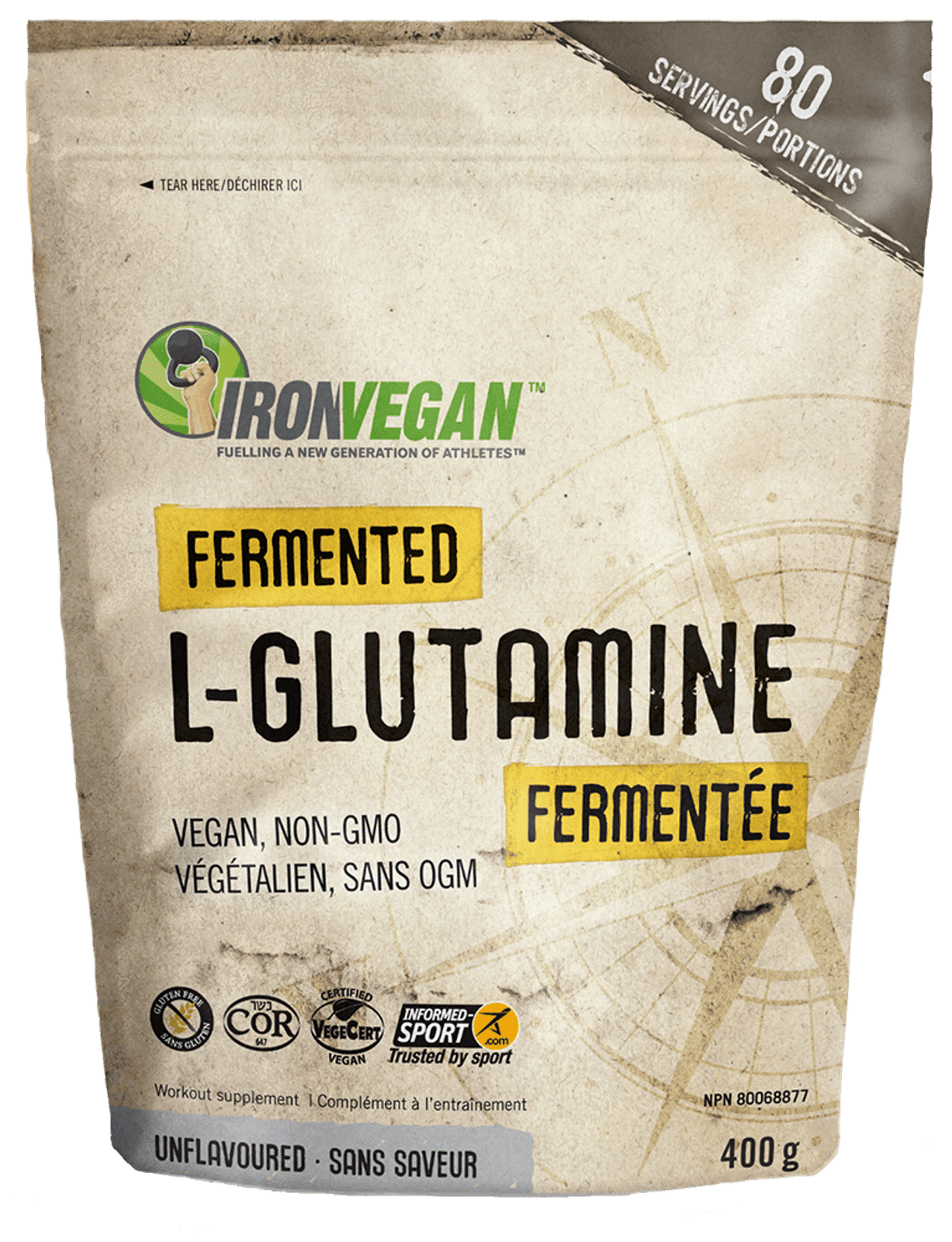 Fermented L - Glutamine 400g - Iron Vegan - AgriTech North