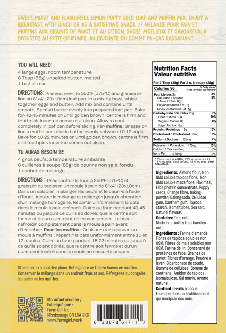 Gluten Free Loaf Mixes - Farm Girl Inc. - AgriTech North