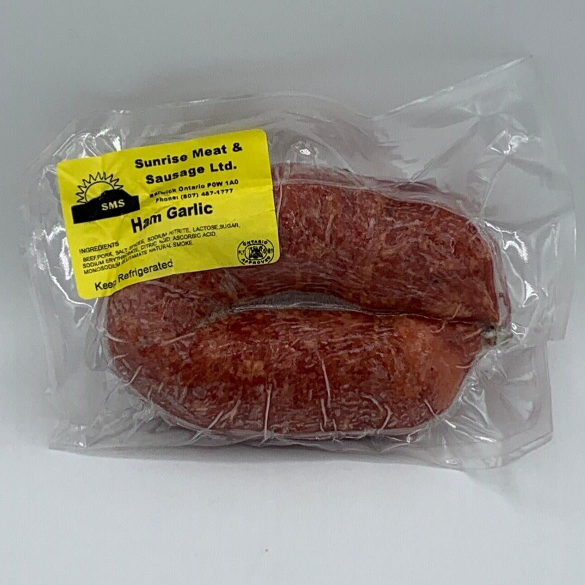 Ham Garlic Ring - Sunrise Meat & Sausage - AgriTech North