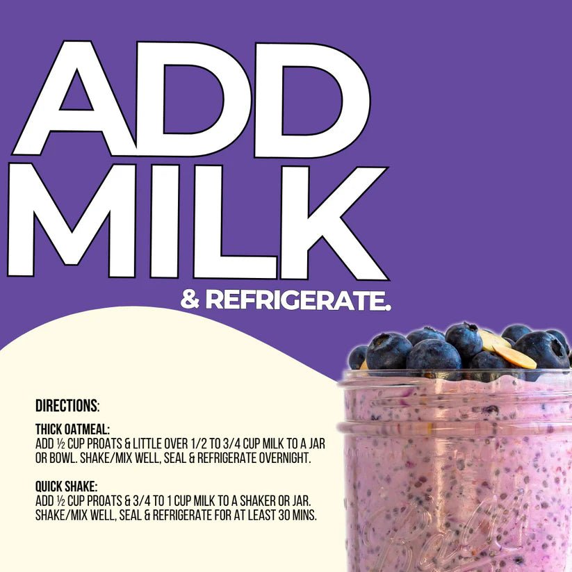 High Protein Oatmeal - Blueberry Muffin | Just Proats