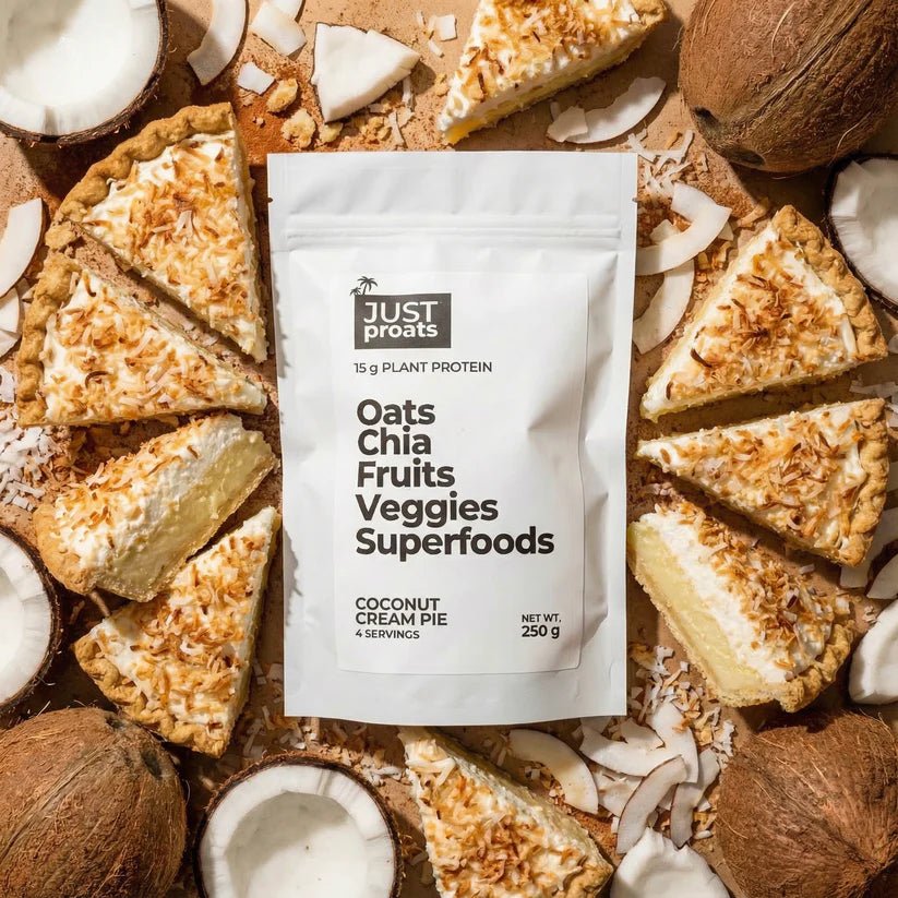 High Protein Oatmeal - Coconut Cream Pie | Just Proats