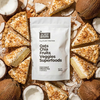 High Protein Oatmeal - Coconut Cream Pie | Just Proats
