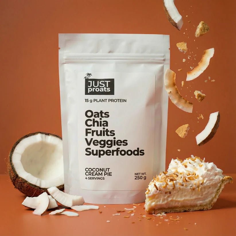 High Protein Oatmeal - Coconut Cream Pie | Just Proats