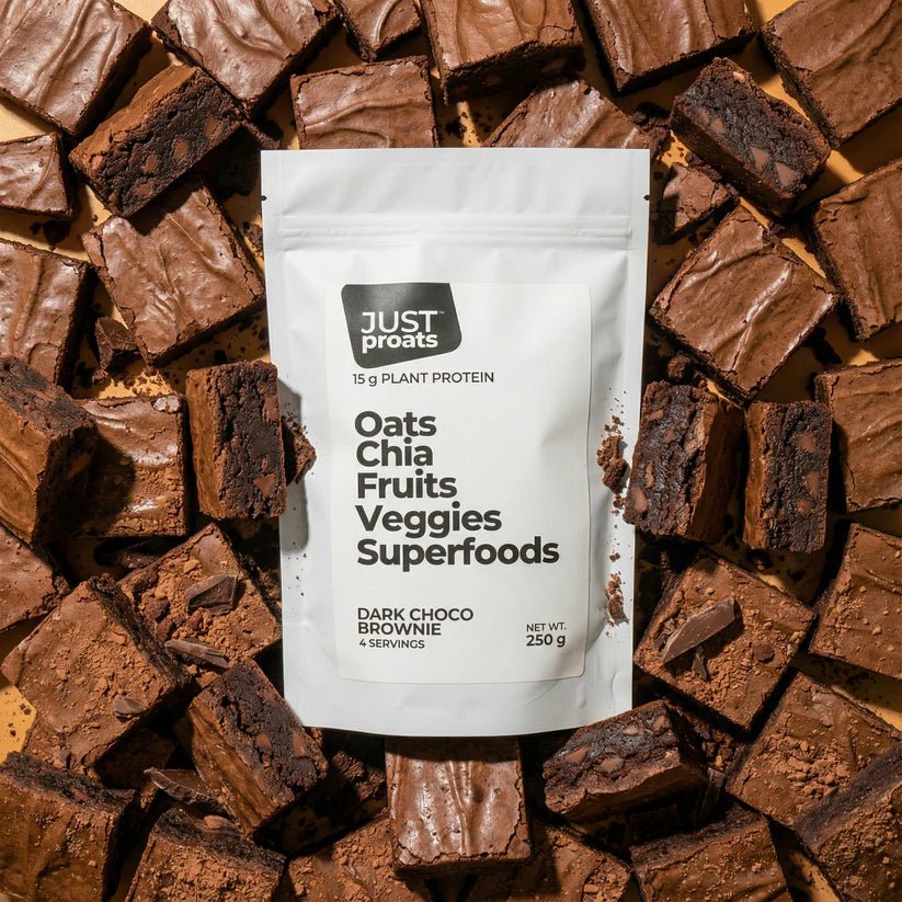 High Protein Oatmeal - Dark Chocolate Brownie | Just Proats