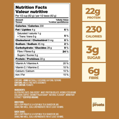 High Protein Oatmeal - Iced Cappuccino | Just Proats