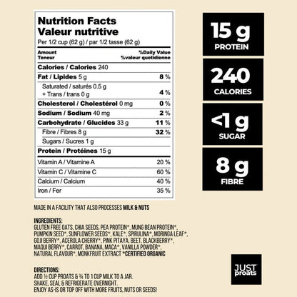 High Protein Oatmeal - Just Proats - AgriTech North