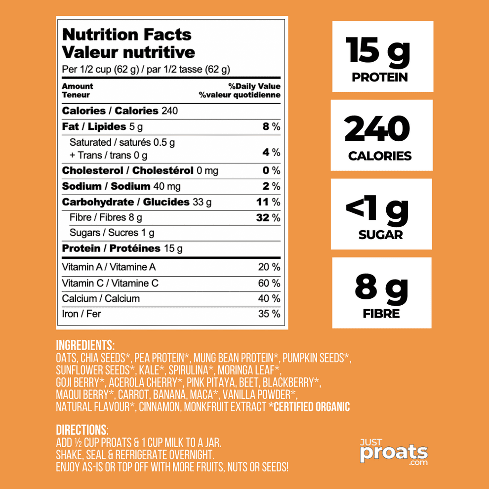 High Protein Oatmeal - Just Proats - AgriTech North